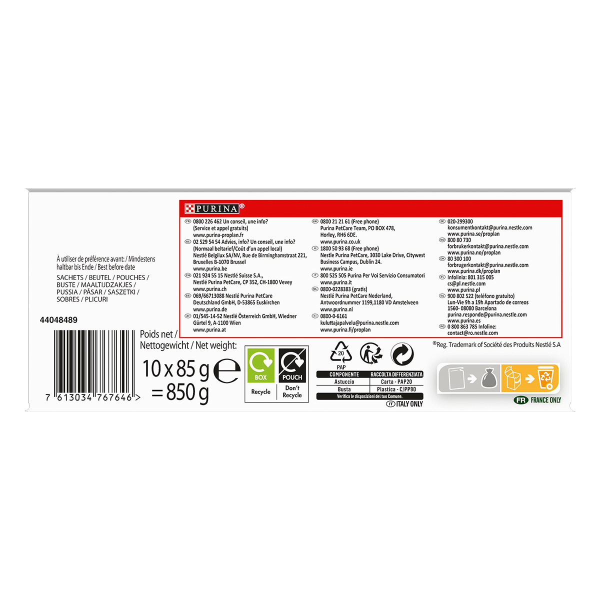 PURINA Pro Plan Nutrisavour Junior, Curcan, hrană umedă pisici junior, (în sos) PURINA Pro Plan Nutrisavour Junior, Curcan, pachet economic plic hrană umedă pisici junior, (în sos), 85g x 10 - 1 | YEO