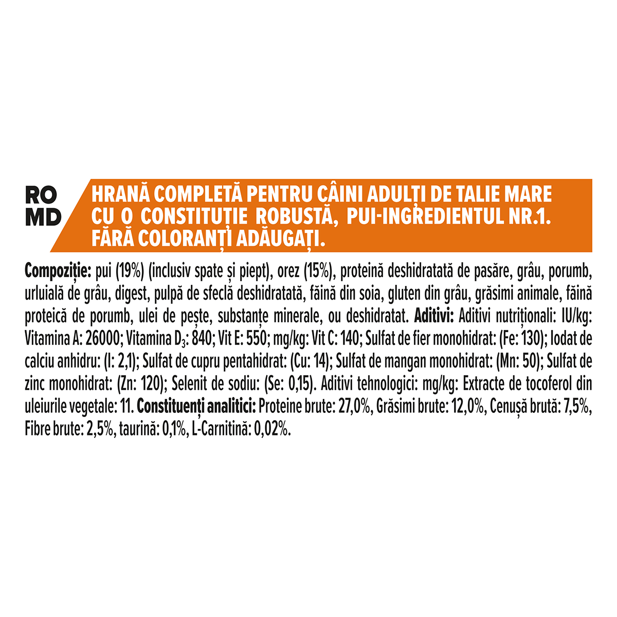 PURINA Pro Plan Robust Adult L, Pui, hrană uscată câini, constituție robustă, 14kg - 4 | YEO