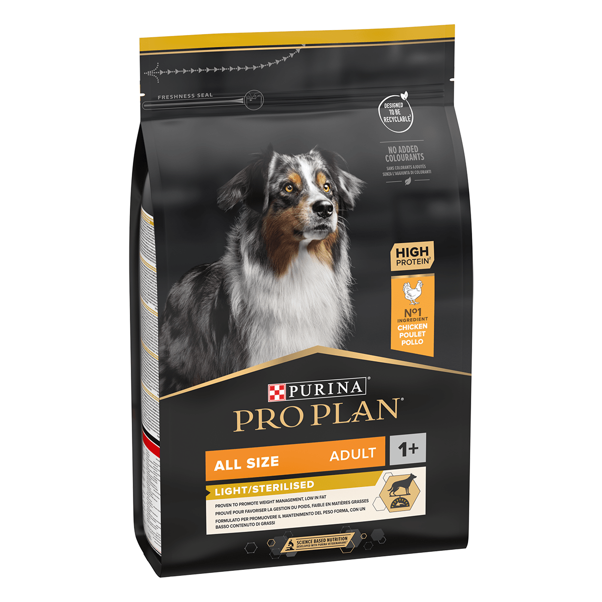 PURINA Pro Plan Light/Sterilised Adult S-XL, Pui, hrană uscată câini sterilizați, 3kg - 2 | YEO