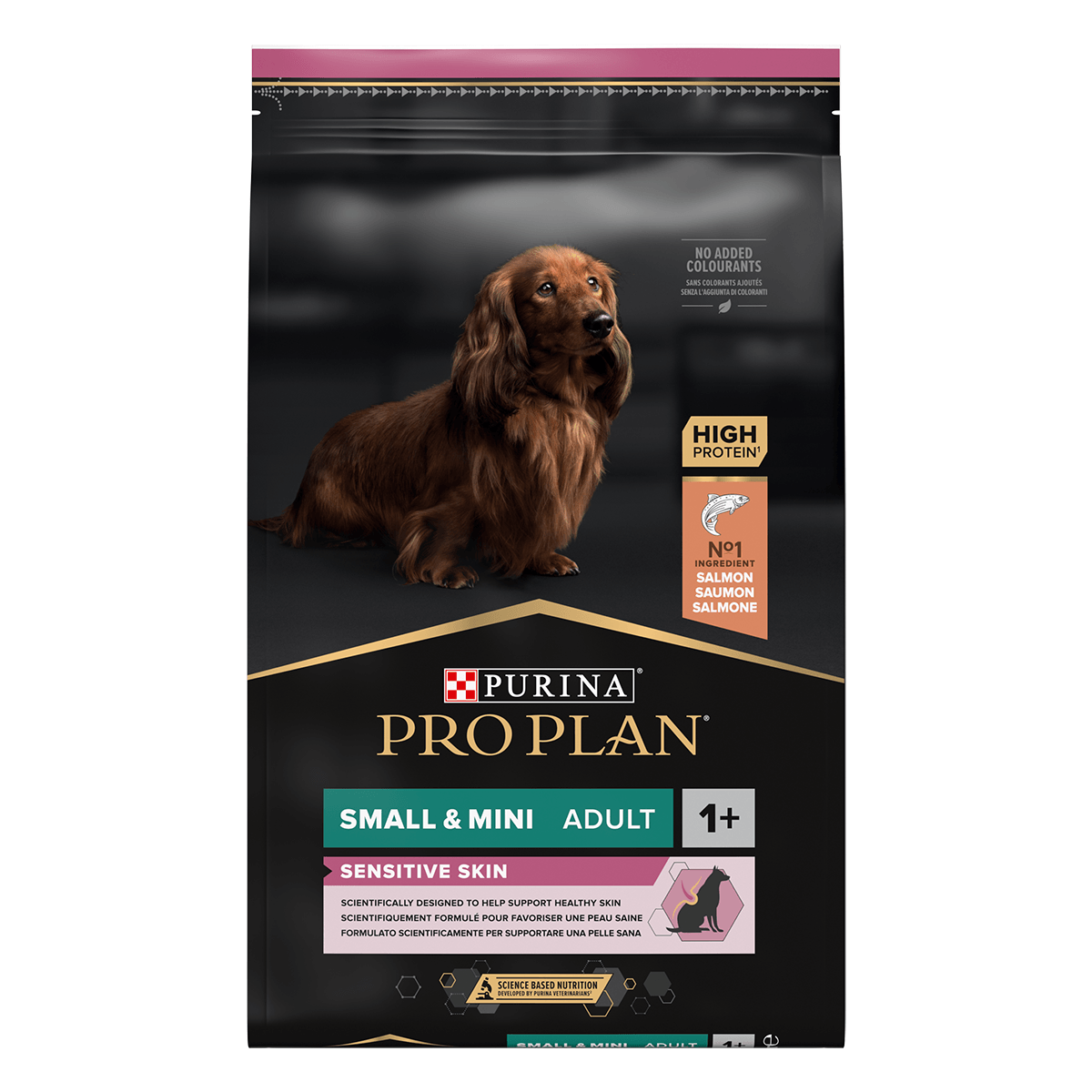 PURINA Pro Plan Sensitive Skin Adult S, Somon, hrană uscată câini, piele și blană, 7kg - 3 | YEO