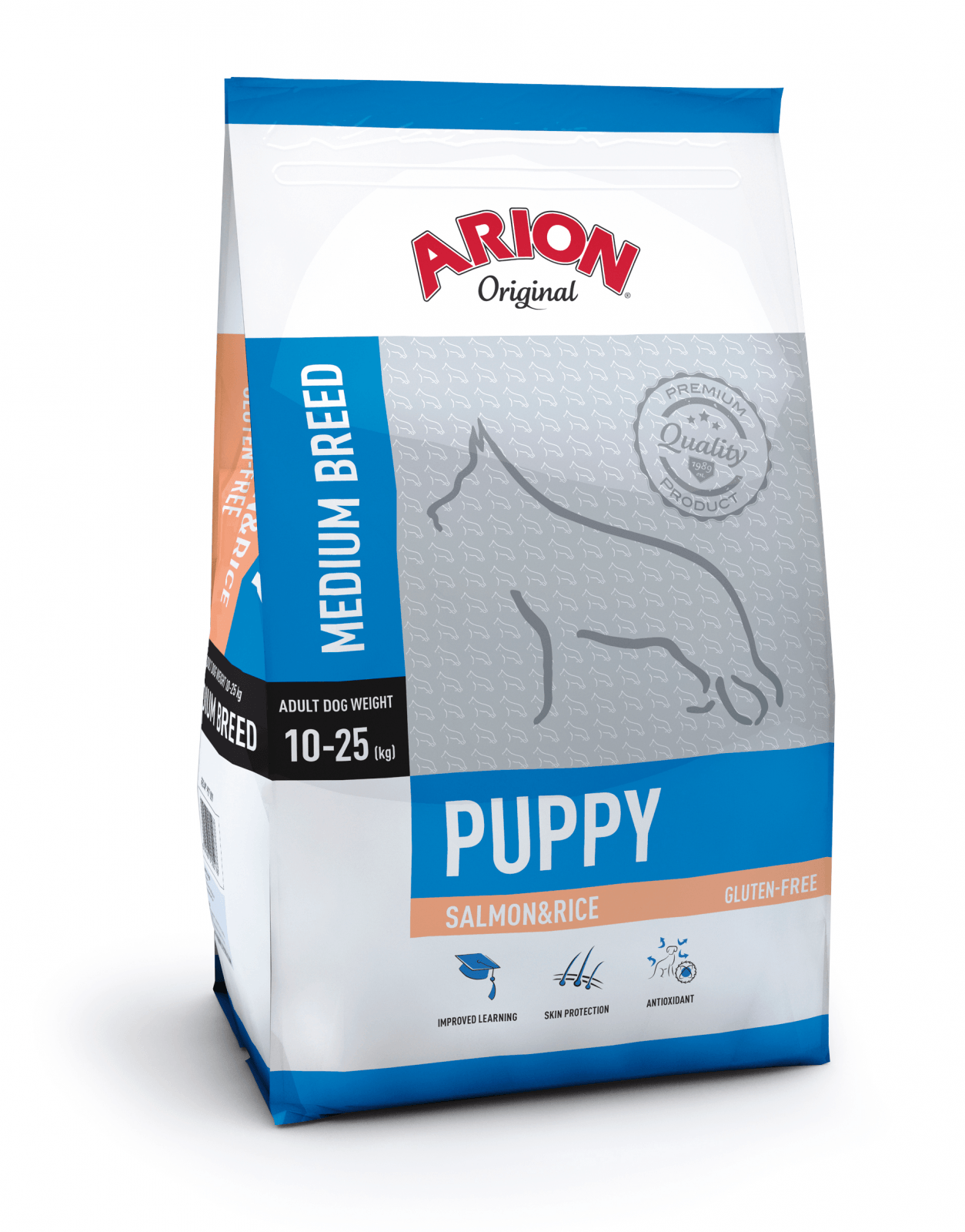 Arion Original Puppy Medium cu Somon si Orez, 3 kg