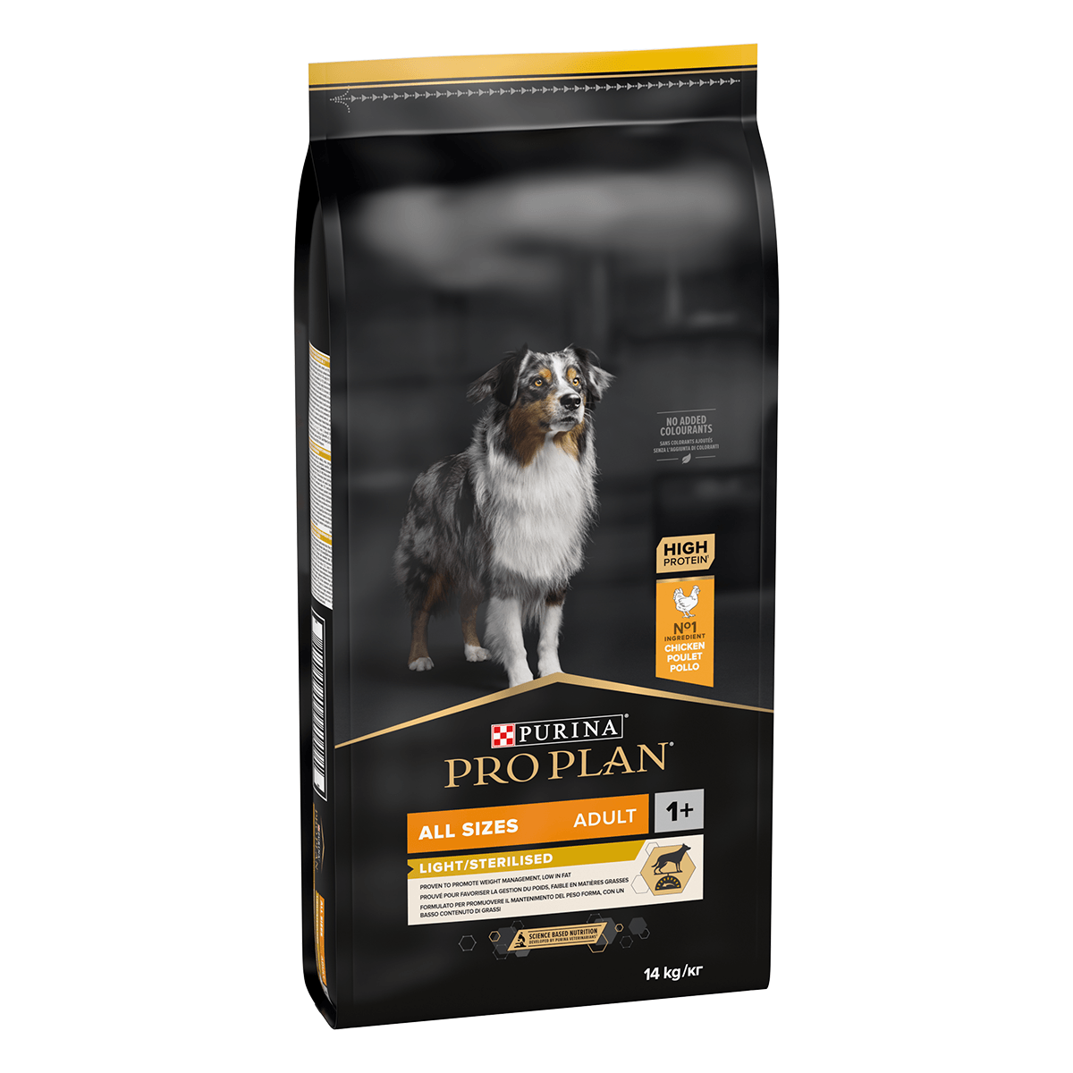 PURINA Pro Plan Light/Sterilised Adult S-XL, Pui, hrană uscată câini sterilizați, 14kg