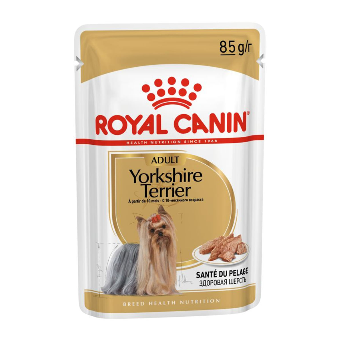Royal Canin Yorkshire Terrier Adult, hrană umedă câini, (pate) Royal Canin Yorkshire Terrier Adult, plic hrană umedă câini, (pate), 85g