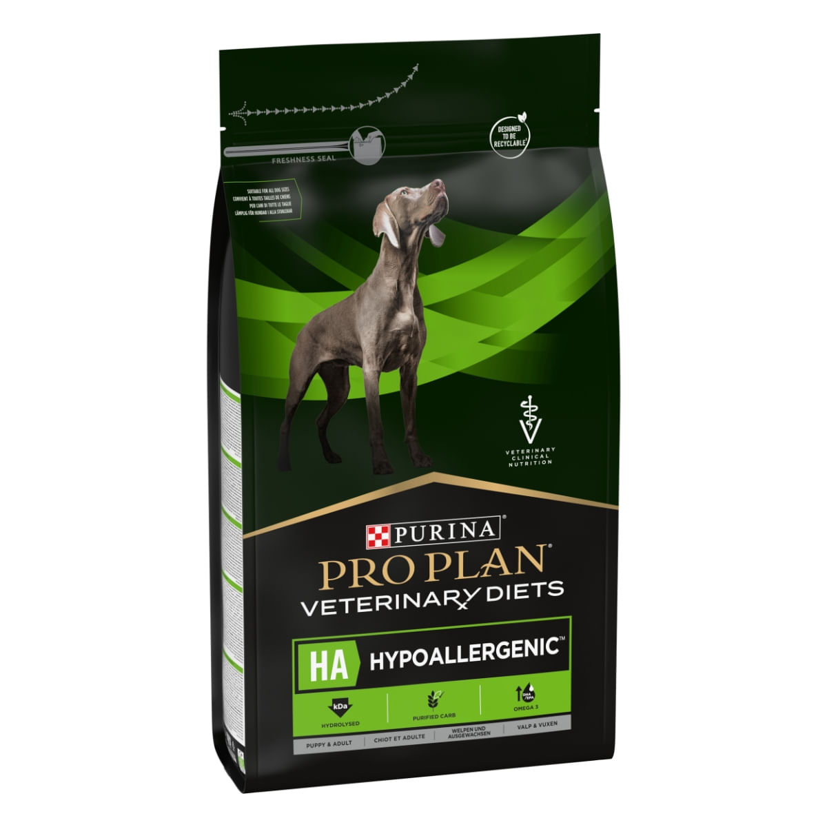 PURINA Pro Plan Veterinary Diets Hypoallergenic, dietă veterinară câini, hrană uscată, afecțiuni digestive și dermatologice, 3kg - 2 | YEO