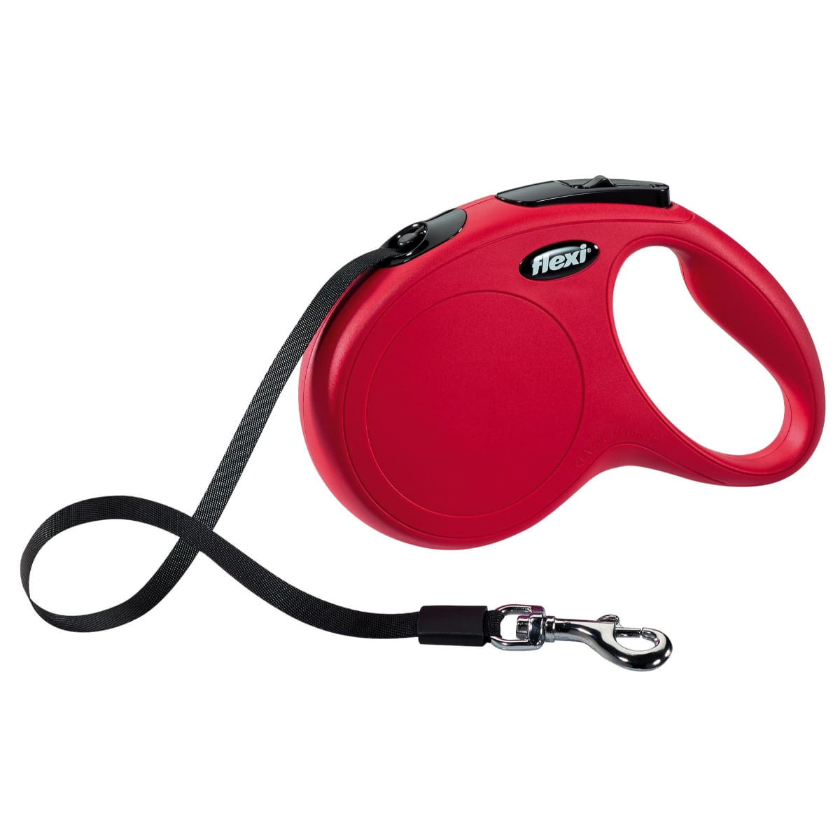 FLEXI Classic Cord, lesă retractabilă câini, bandă FLEXI Classic M Cord, lesă retractabilă câini, 25kg, bandă, 5m, roșu