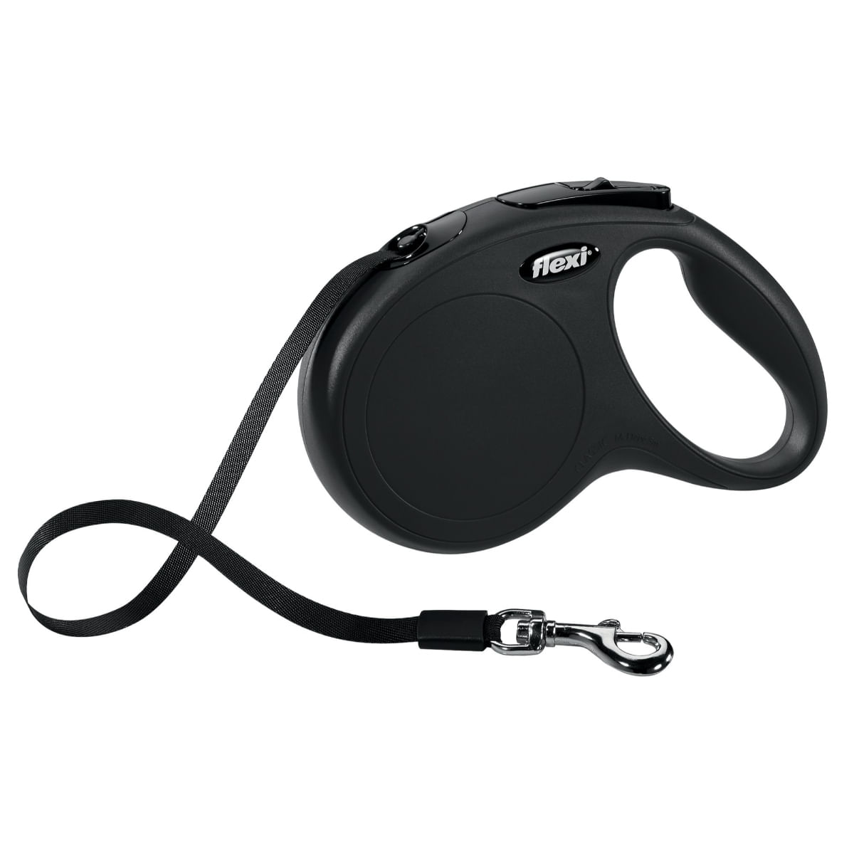 FLEXI Classic Cord, lesă retractabilă câini, bandă FLEXI Classic M Cord, lesă retractabilă câini, 25kg, bandă, 5m, negru