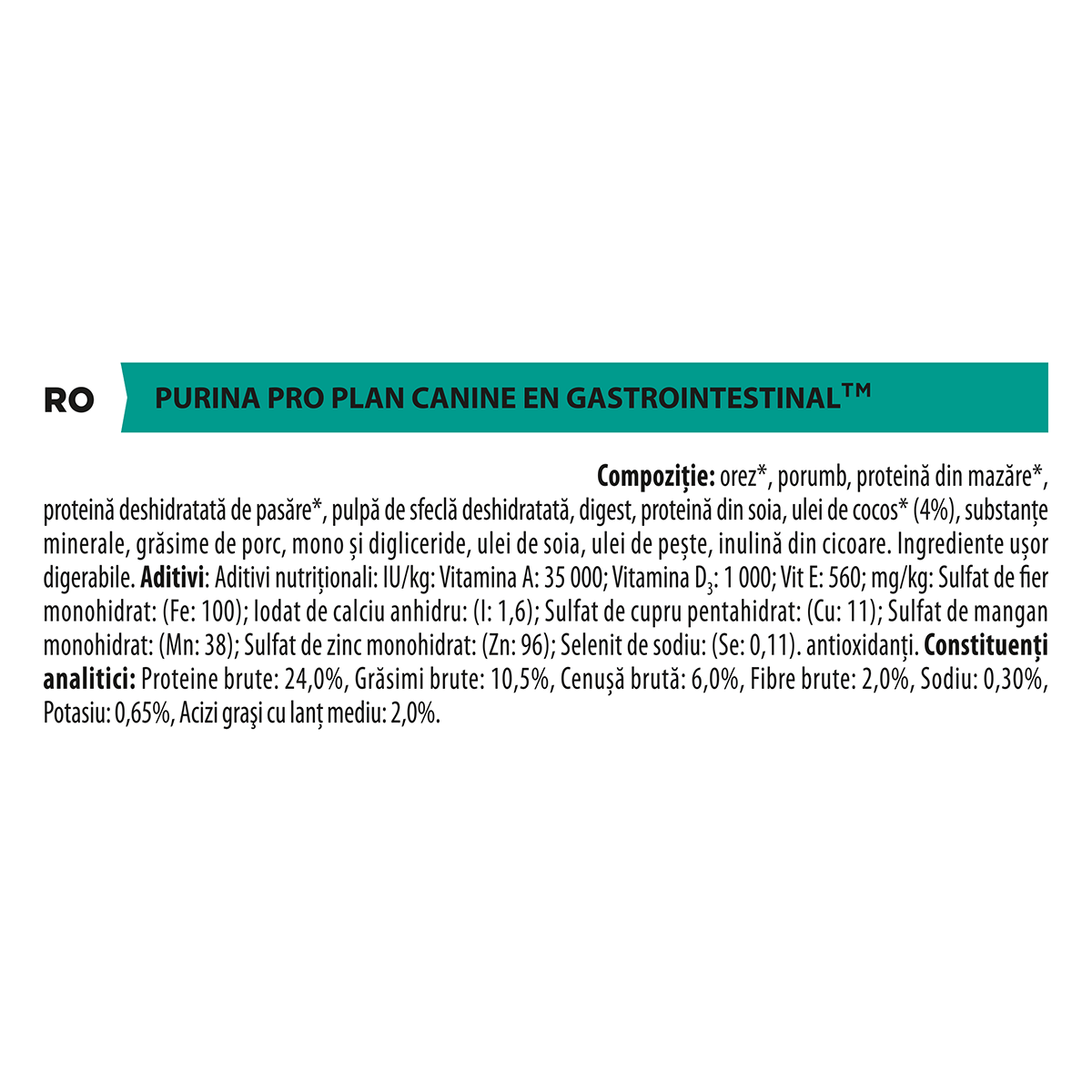 PURINA Pro Plan Veterinary Diets Gastrointestinal, dietă veterinară câini, hrană uscată, afecțiuni digestive, 12kg