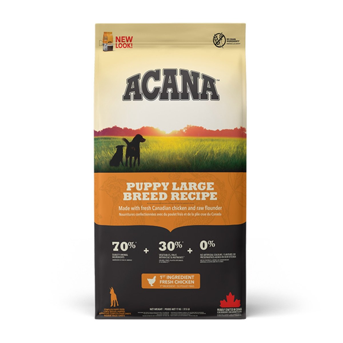 ACANA Dog Puppy Large Breed, hrană uscată fără cereale câini junior ACANA Dog Puppy Large Breed, L-XL, Pui, hrană uscată fără cereale câini junior, 11.4kg