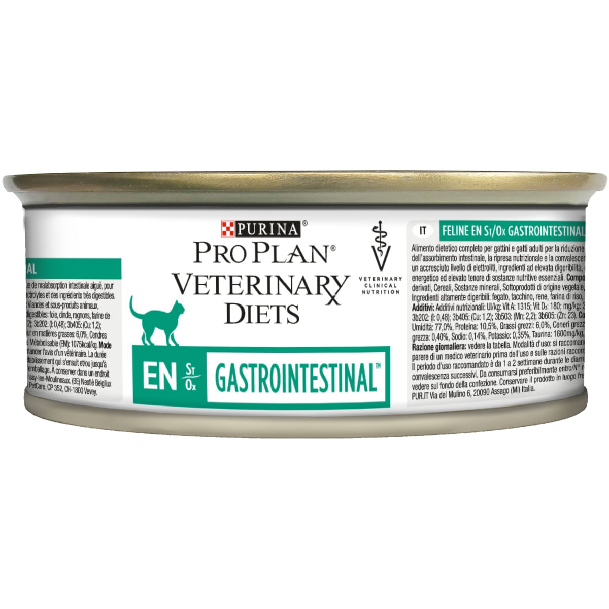 PURINA Pro Plan Veterinary Diets Gastrointestinal Mousse, dietă veterinară pisici, conservă hrană umedă, afecțiuni digestive, 195g