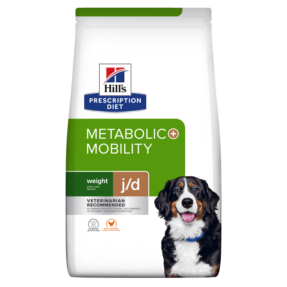 HILL\'S Prescription Diet Metabolic + Mobility, Pui, dietă veterinară câini, hrană uscată, afecțiuni metabolice (obezitate) și afecțiuni articulare HILL\'S Prescription Diet Metabolic + Mobility, Pui, dietă veterinară câini, hrană uscată, metabolism (obezi - 1 | YEO