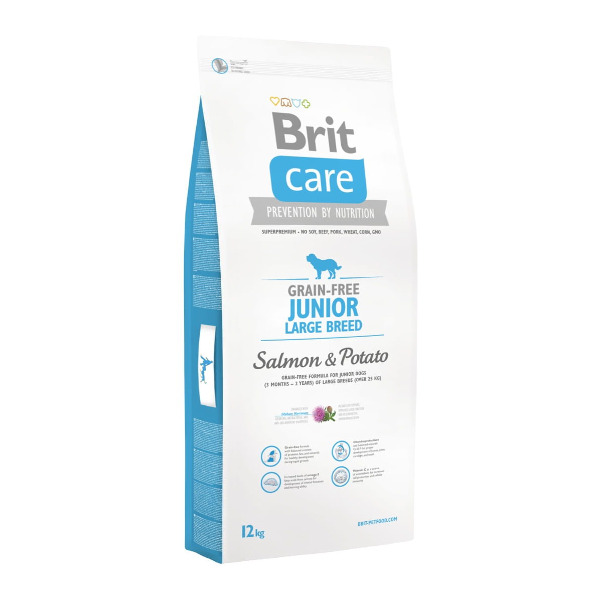 BRIT Care Junior Large Breed, L-XL, Somon cu Cartofi, hrană uscată fără cereale câini junior, 12kg - 1 | YEO