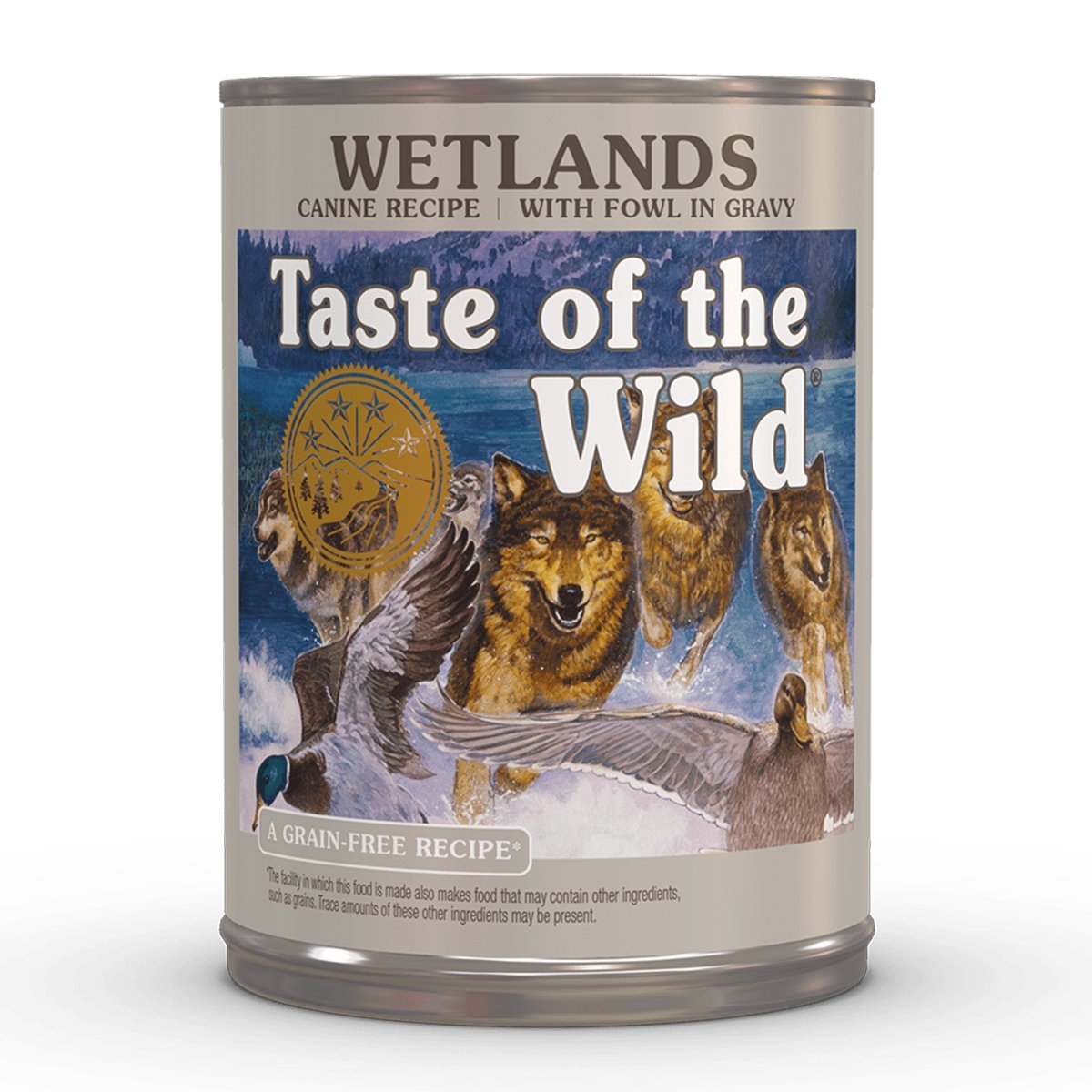 TASTE OF THE WILD Wetlands, Rață, conservă hrană umedă fără cereale câini, (în sos), 390g - 2 | YEO