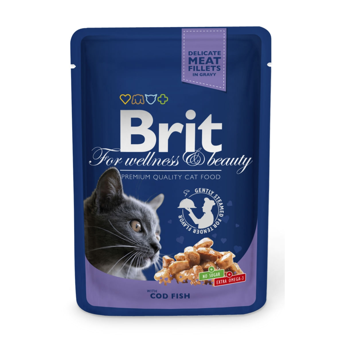 BRIT Premium, Cod, plic hrană umedă pisici, (în sos), 100g - 1 | YEO