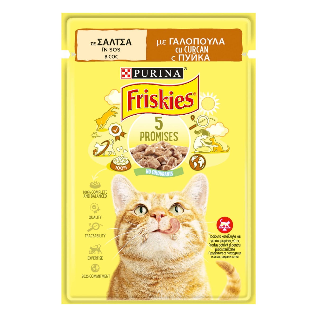 PURINA Friskies Adult, Curcan, plic hrană umedă pisici, (în sos), 85g - 1 | YEO