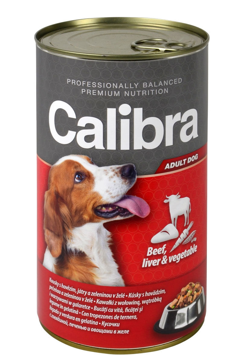 Calibra Dog Conserva Beef Liver and Vegetables in Jelly 1240 g