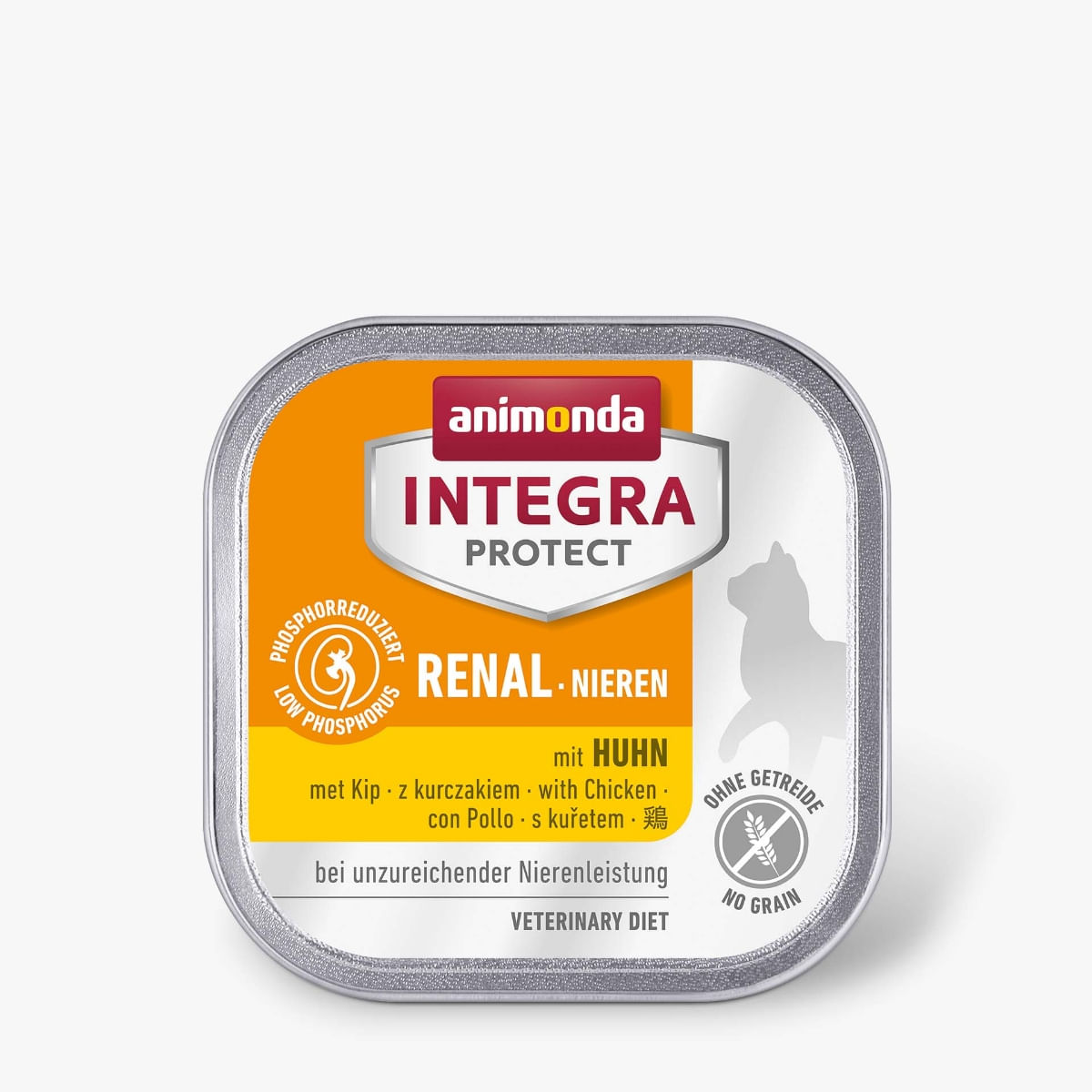 INTEGRA PROTECT Renal, Pui, dietă veterinară, tăviță hrană umedă fără cereale pisici, sistem renal, (în aspic), 100g