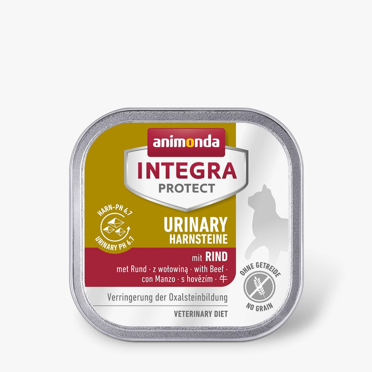 INTEGRA PROTECT Urinary Oxalate, Vită, dietă veterinară, tăviță hrană umedă fără cereale pisici, sistem urinar, (în aspic), 100g - 1 | YEO