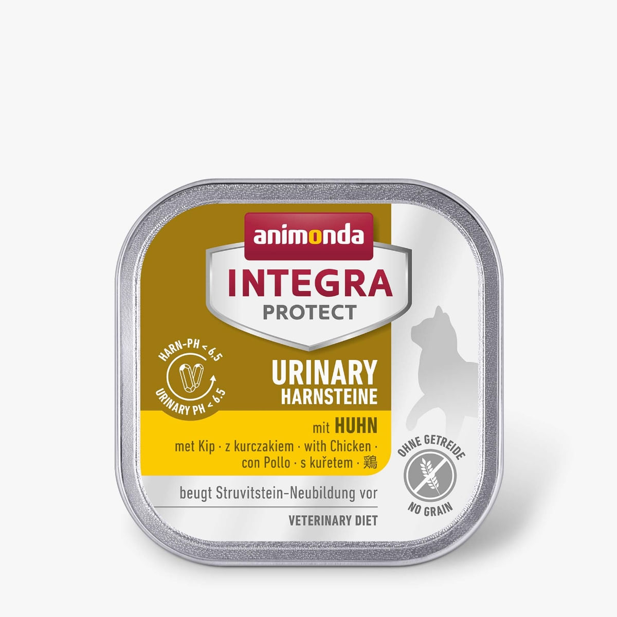 INTEGRA PROTECT Urinary Struvite, Pui, dietă veterinară, tăviță hrană umedă fără cereale pisici, sistem urinar, (în aspic), 100g