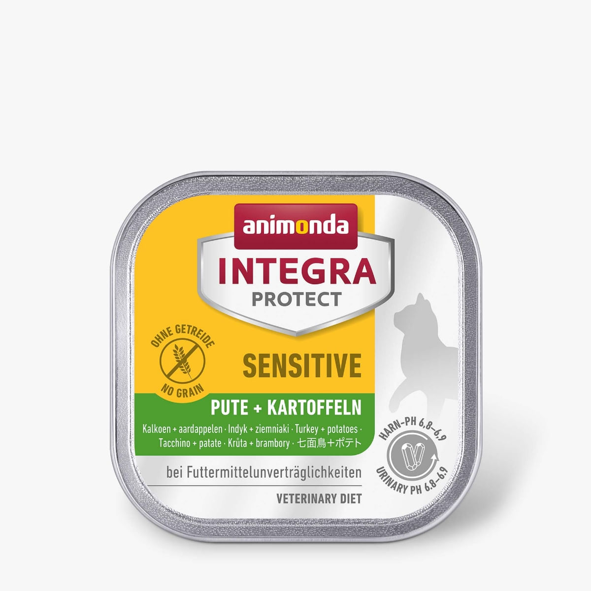 INTEGRA PROTECT Sensitive, Curcan și Cartofi, dietă veterinară, tăviță hrană umedă fără cereale pisici, alergii, sistem digestiv, (în aspic), 100g - 1 | YEO