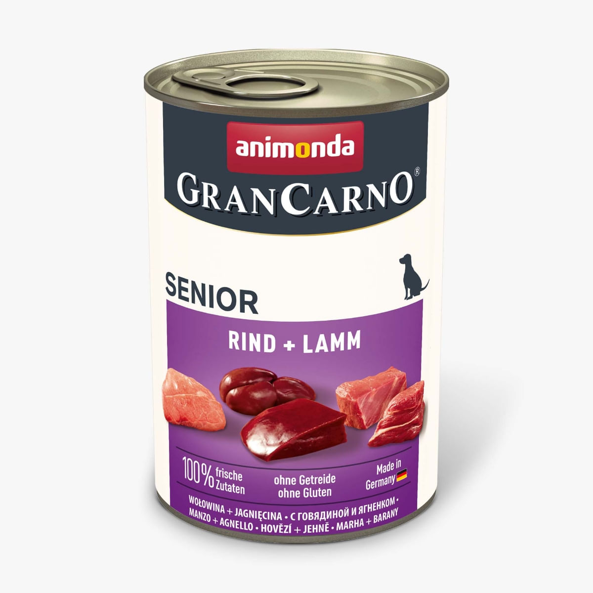 GRANCARNO, XS-M, Vită și Miel, conservă hrană umedă fără cereale câini senior, (în aspic), 400g - 1 | YEO