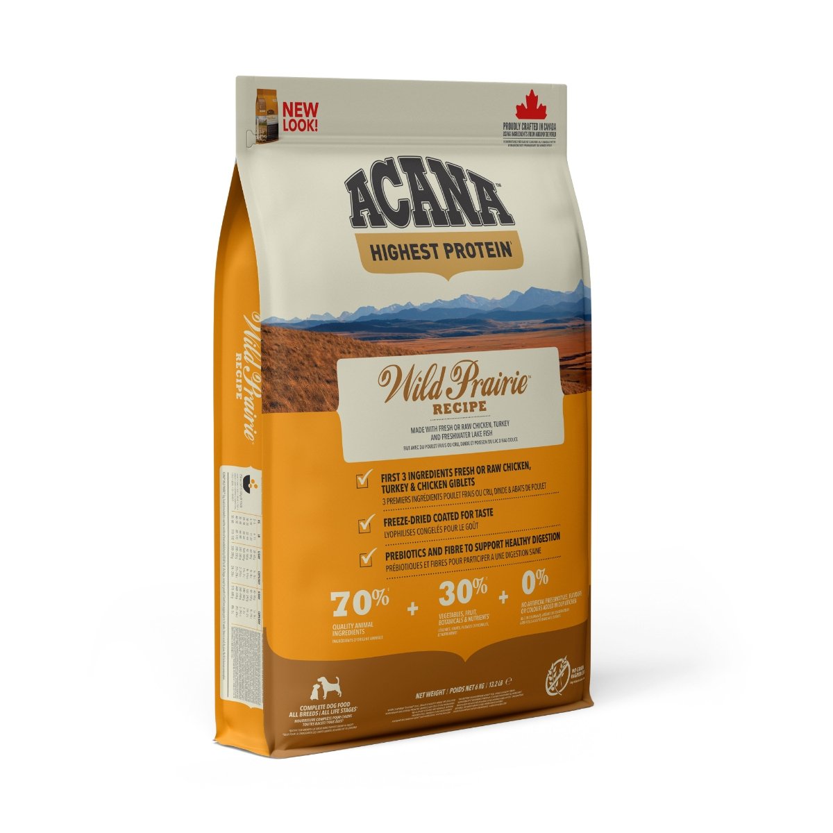 ACANA Highest Protein Wild Prairie, hrană uscată fără cereale câini, 11.4kg