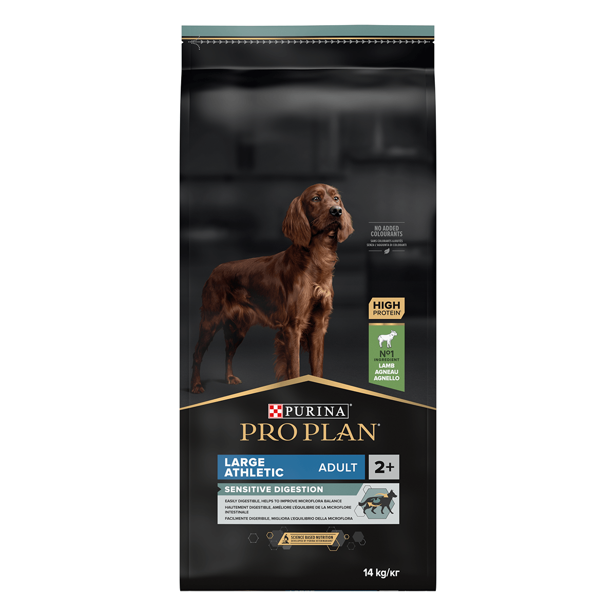 PURINA Pro Plan Athletic Adult L Sensitive Digestion, Miel, hrană uscată câini, sensibilități digestive, 14kg - 1 | YEO