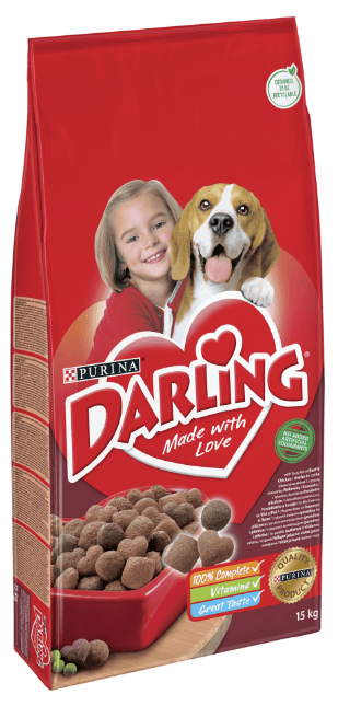 PURINA Darling Adult, Vită cu Legume, hrană uscată pentru câini PURINA Darling Adult, Vită, Pui cu Legume, hrană uscată pentru câini, 15kg