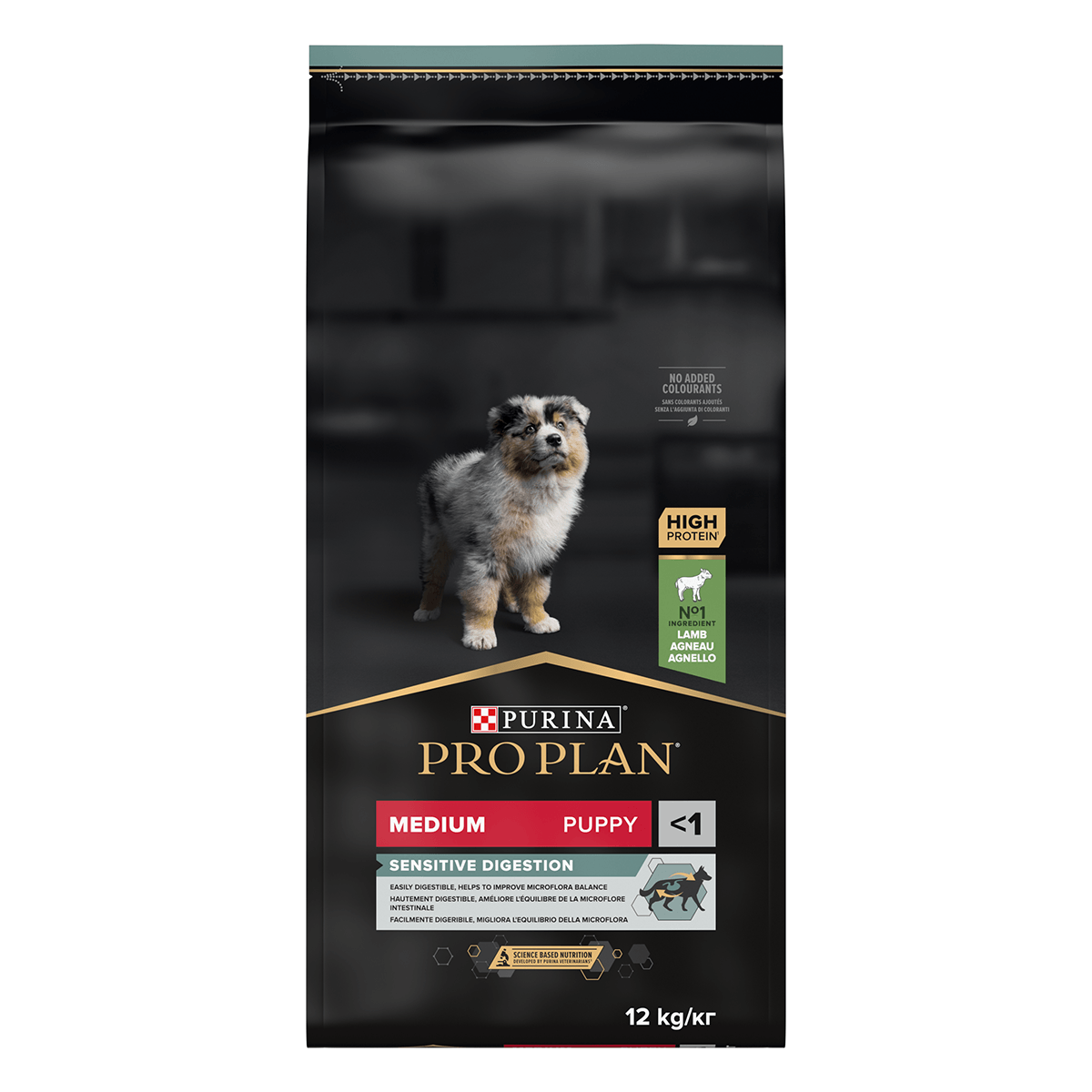 PURINA Pro Plan Sensitive Digestion Puppy M, Miel, hrană uscată câini junior, sensibilități digestive, 12kg - 4 | YEO