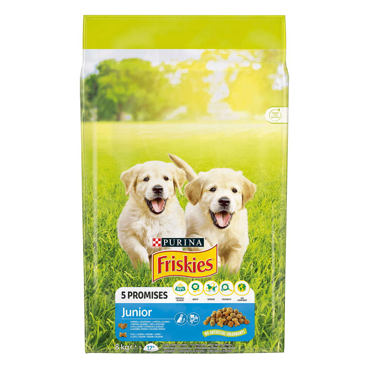 PURINA Friskies Junior, Pui cu Legume, hrană uscată câini junior, 8kg