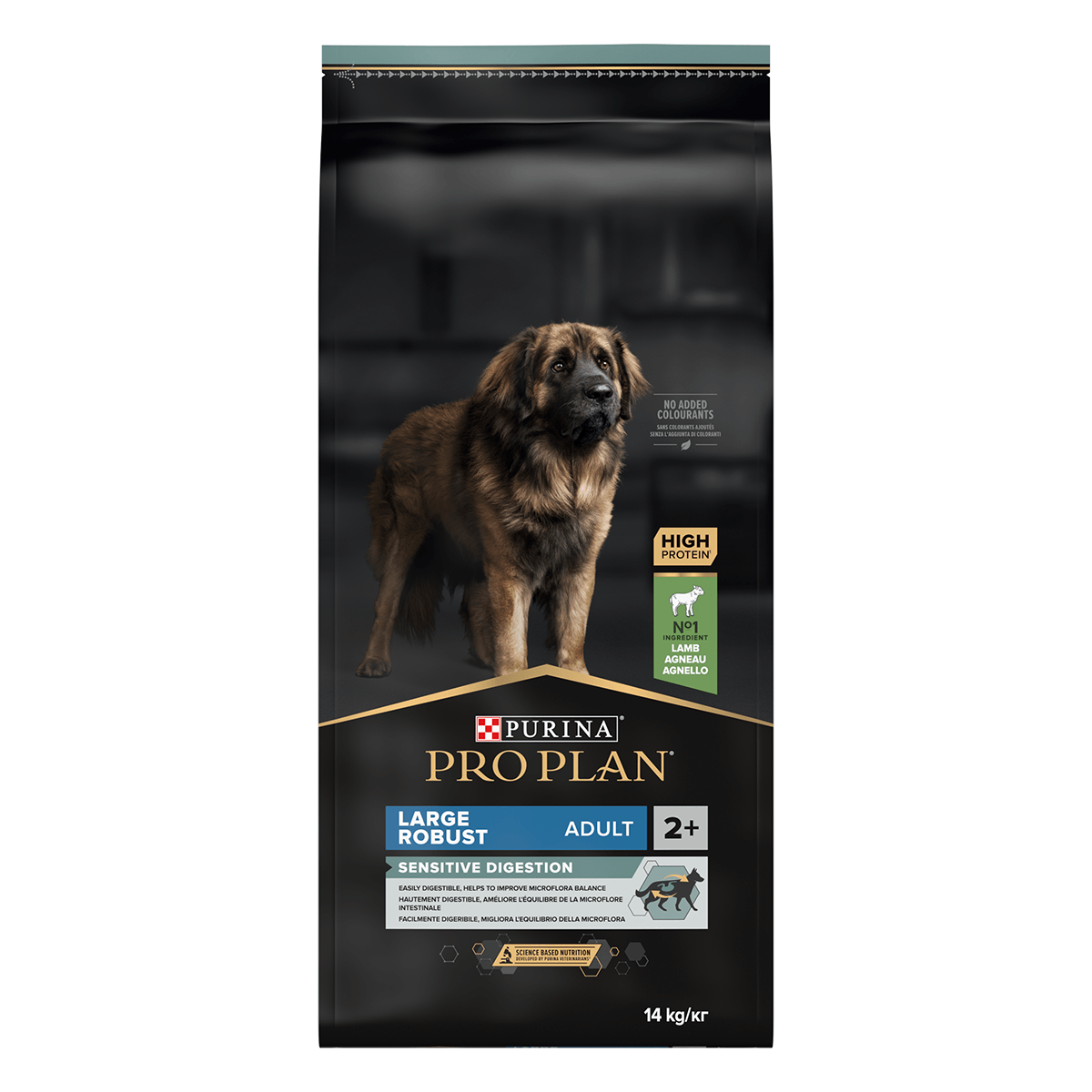 PURINA Pro Plan Robust Adult L Sensitive Digestion, Miel, hrană uscată câini, sensibilități digestive, 14kg