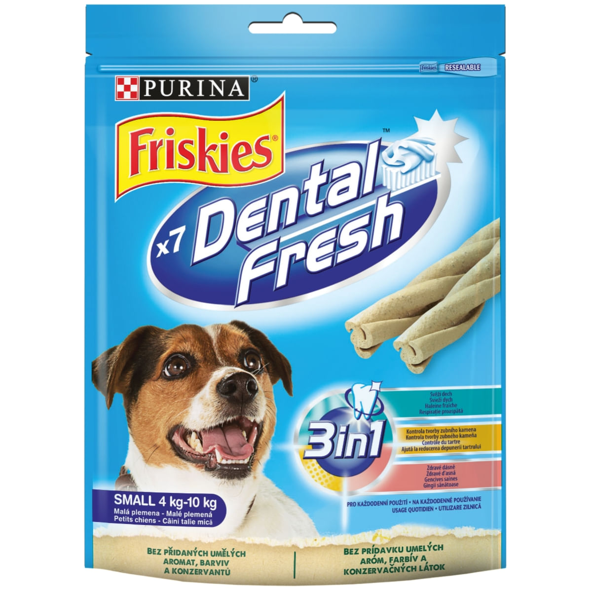 PURINA Friskies Dental Fresh Small, recompense câini de talie mică, batoane, 110g