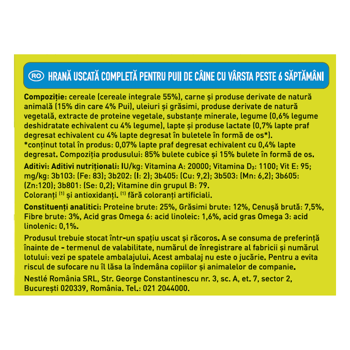 PURINA Friskies Junior, Pui cu Legume, hrană uscată câini junior, 8kg