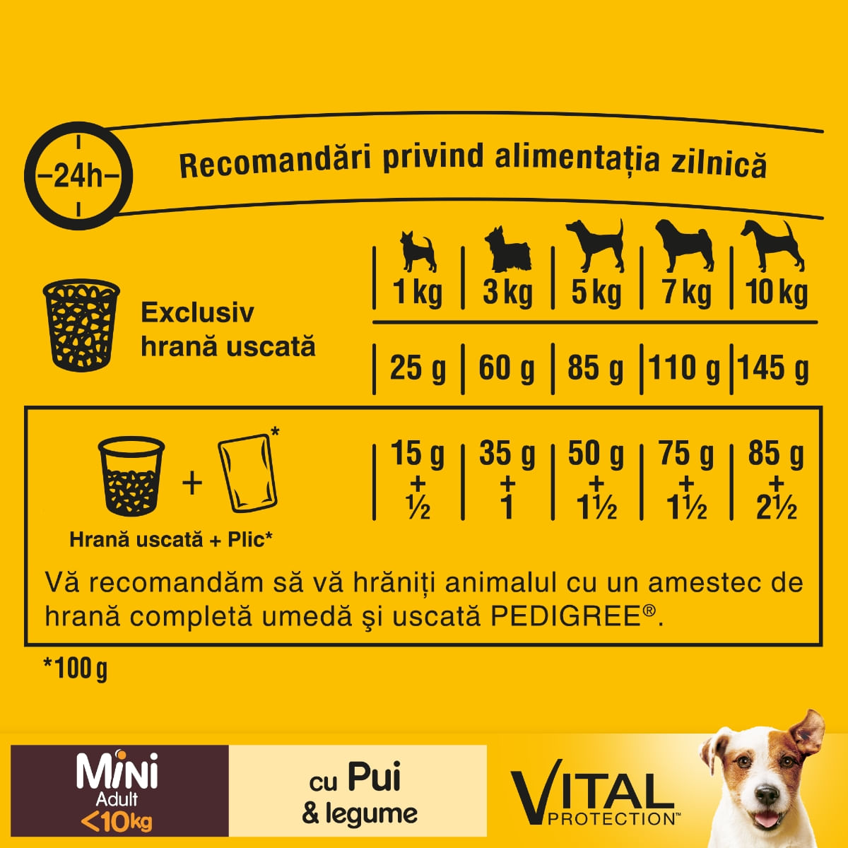 PEDIGREE Vital Protection Mini Adult, Pui și Legume, hrană uscată câini, 2kg - 3 | YEO