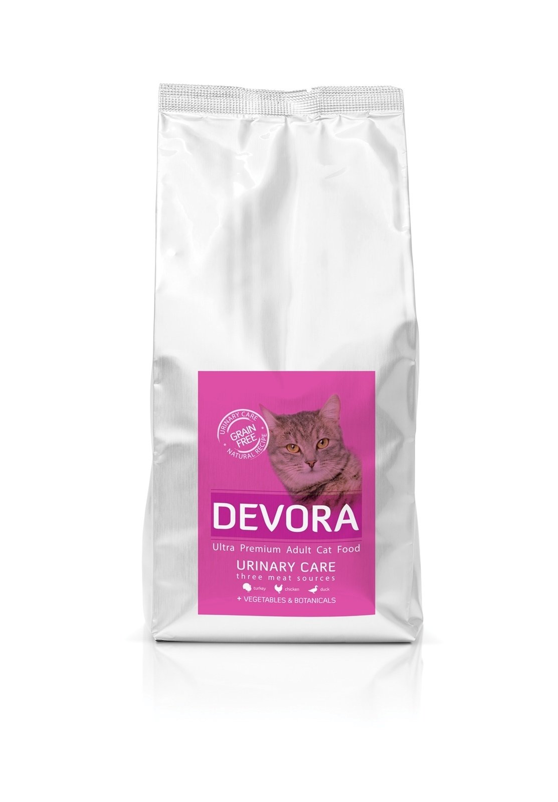 Devora Cat Grain Free Urinary Curcan, Pui si Rata, 7.5 kg