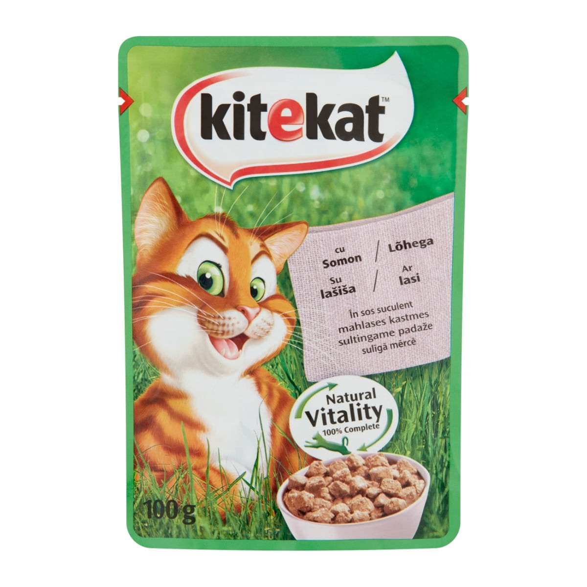 KITEKAT Natural Vitality, Somon, plic hrană umedă pisici, (în sos), 100g - 1 | YEO