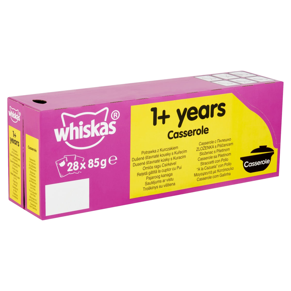 WHISKAS Pure Delight, Pui, plic hrană umedă pisici, (în aspic), 85g