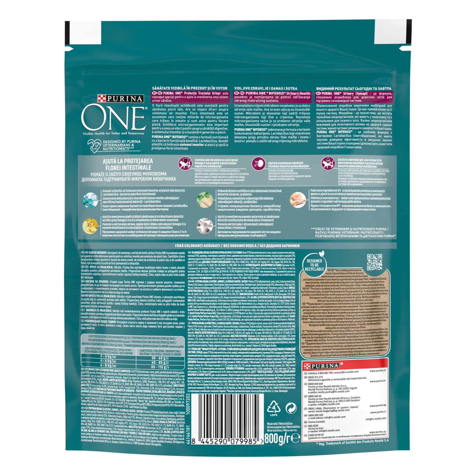 PURINA One Urinary Care, Pui, hrană uscată pisici, sensibilități urinare, 800g - 4 | YEO