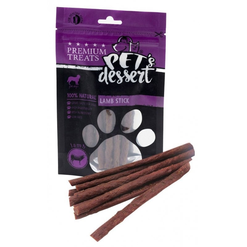 PET\'S DESSERT Stick, XS-XL, Miel, punguță recompense fără cereale câini, 80g