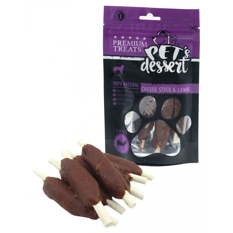 PET\'S DESSERT Stick, XS-XL, Miel și Brânză, punguță recompense fără cereale câini, 500g