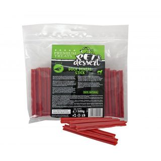 PET'S DESSERT Dental Stick, XS-XL, Rață, punguță recompense fără cereale câini, 500g