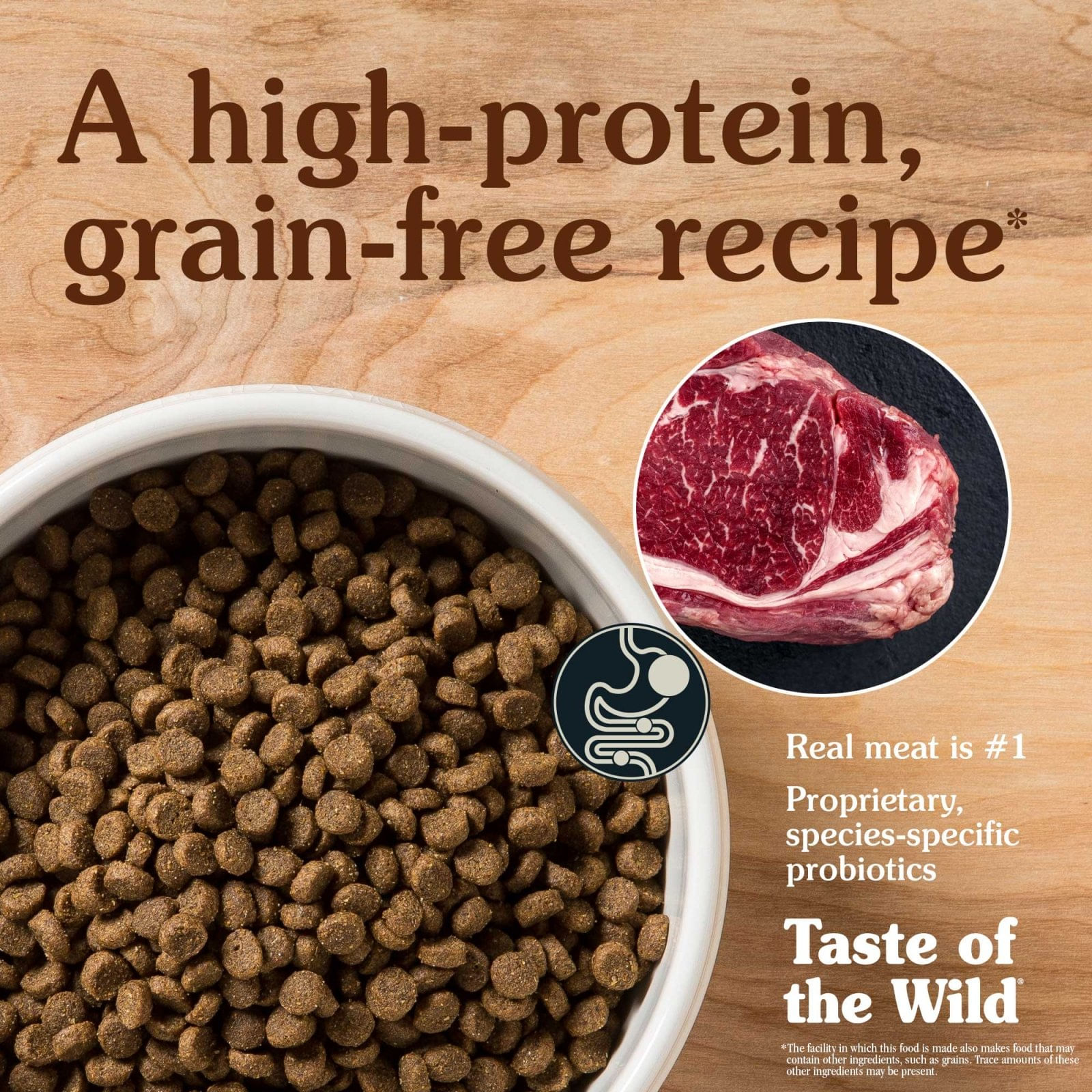 TASTE OF THE WILD High Prairie Puppy, Bizon și Vânat, hrană uscată fără cereale câini junior, 2kg