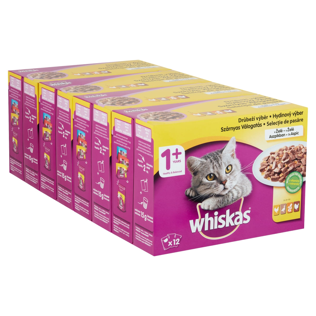 WHISKAS Selecții Pasăre, 4 arome, pachet mixt, hrană umedă pisici, (în aspic) WHISKAS Selecții Pasăre, 4 arome, pachet mixt, plic hrană umedă pisici, (în aspic), 100g x 12 - 2 | YEO