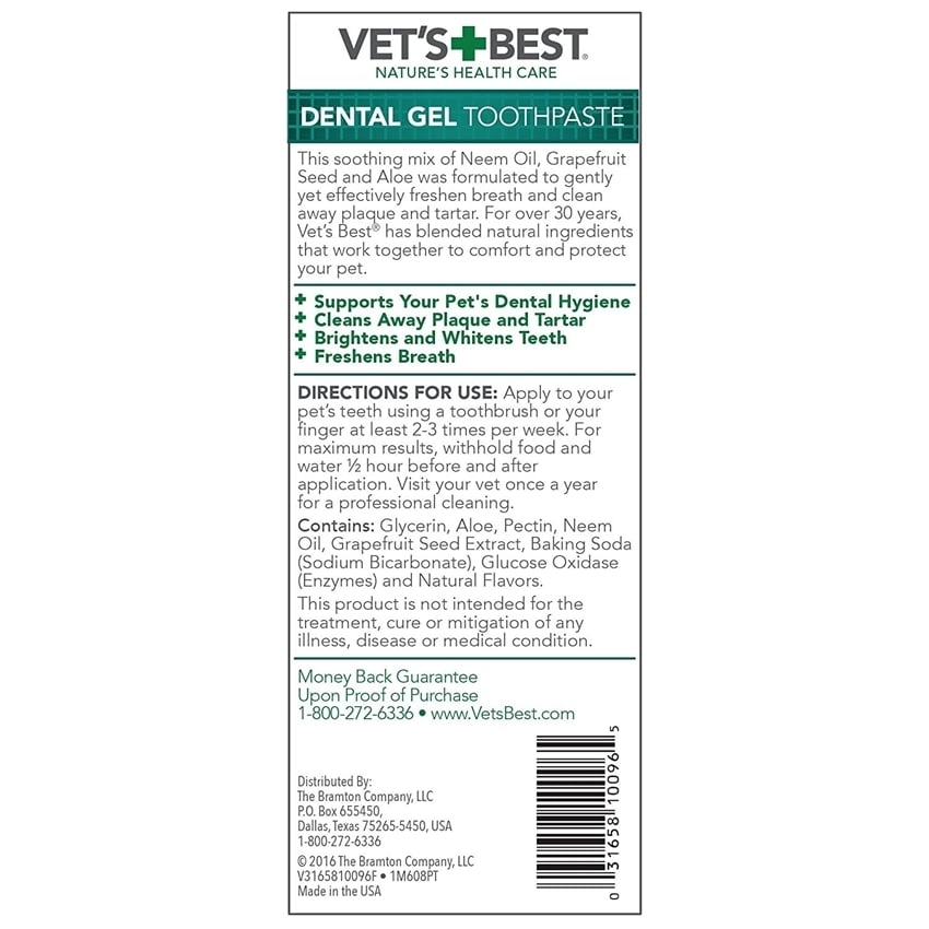 Vet&#039;s Best Supliment Nutritiv pentru Caini, Gel Dental Care, 100 g