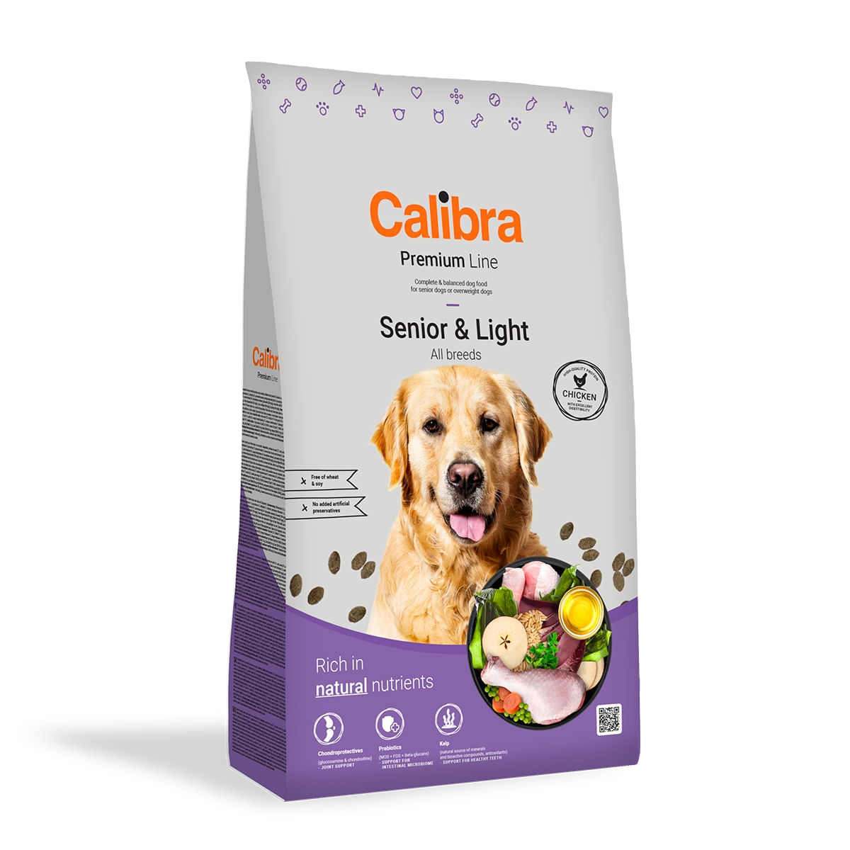 CALIBRA Premium Line Senior & Light, Pui, hrană uscată câini senior, 12kg - 1 | YEO