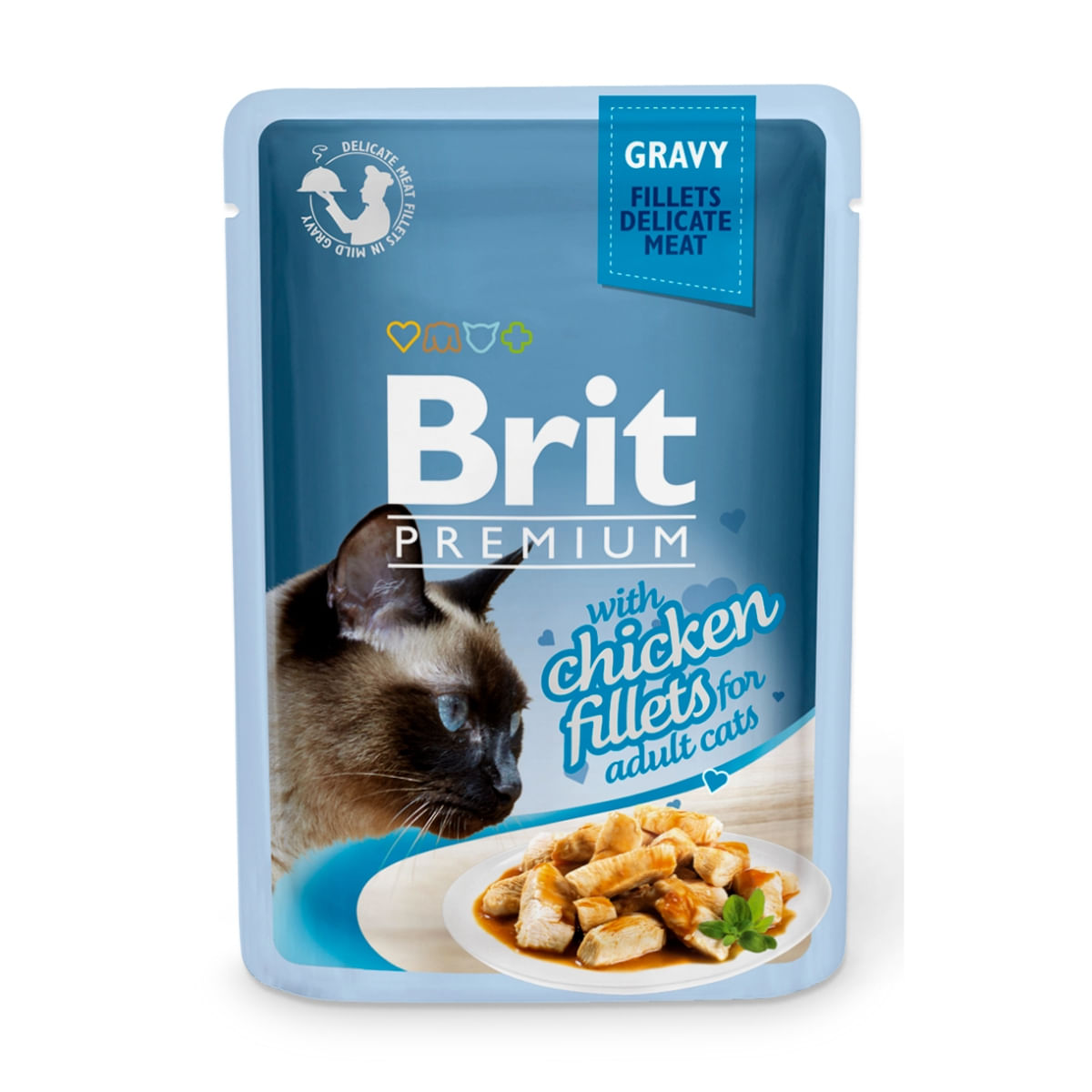 BRIT Premium, File Pui, plic hrană umedă pisici, (în sos), 85g - 1 | YEO