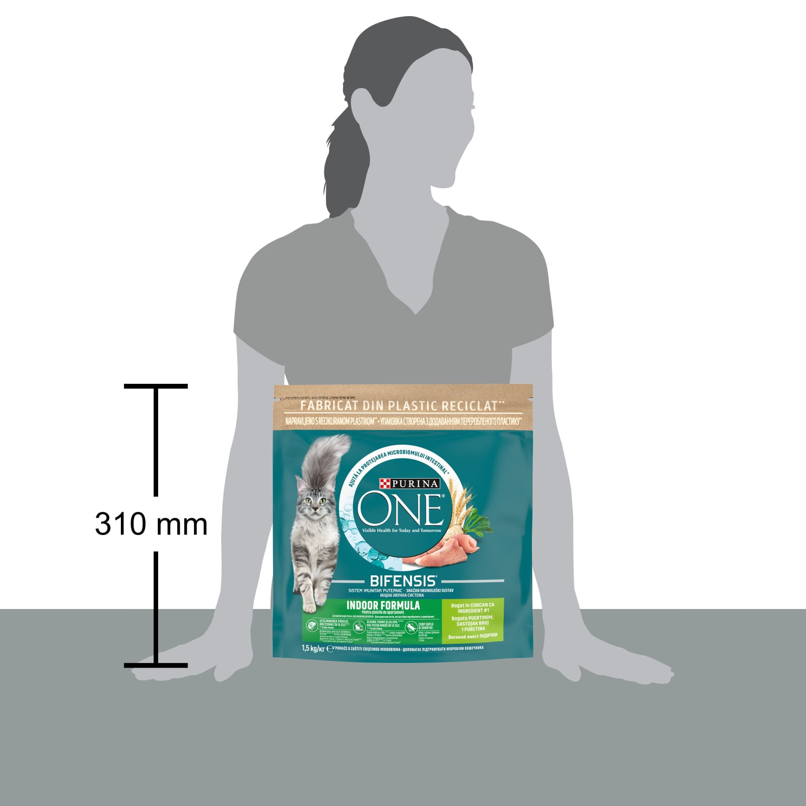 PURINA One Indoor, Curcan cu Cereale Integrale, hrană uscată pisici, 1.5kg - 3 | YEO