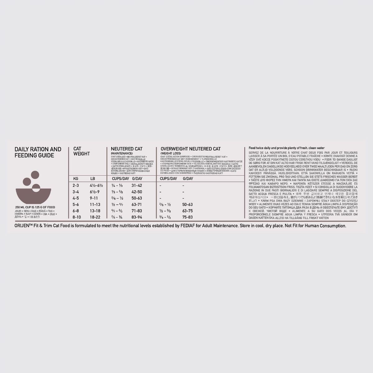 ORIJEN Fit & Trim, Pasăre și Pește, hrană uscată fără cereale pisici, obezitate, 5.4kg - 3 | YEO