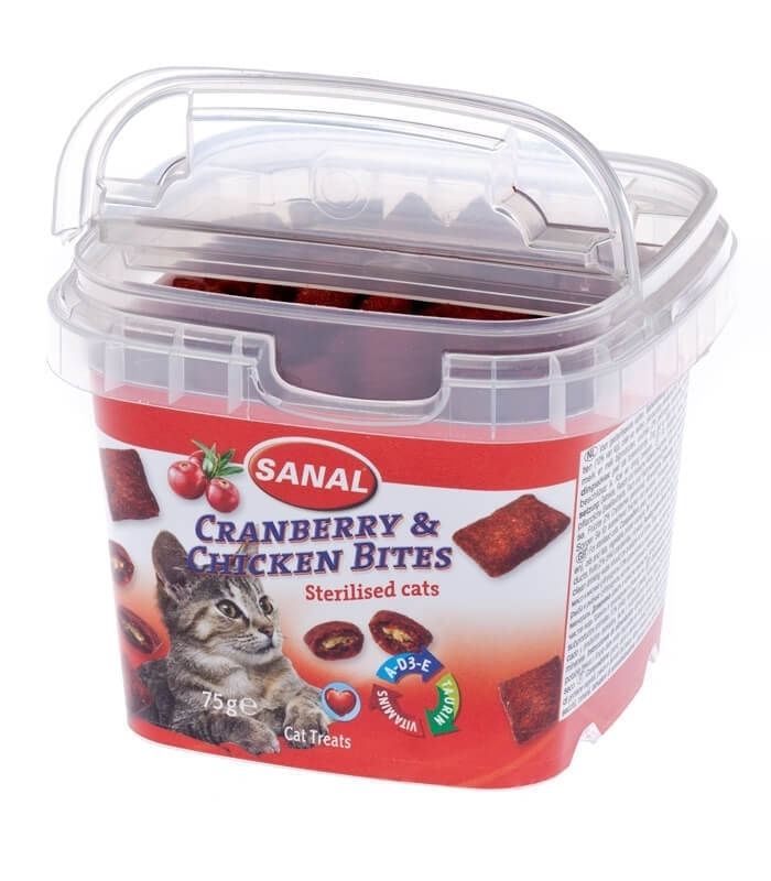 Sanal Cat cranberry and chicken bites cup 75 g - 1 | YEO