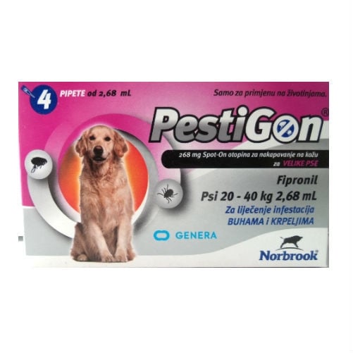 Pestigon Dog L, 20-40 kg, 4 pipete - 1 | YEO