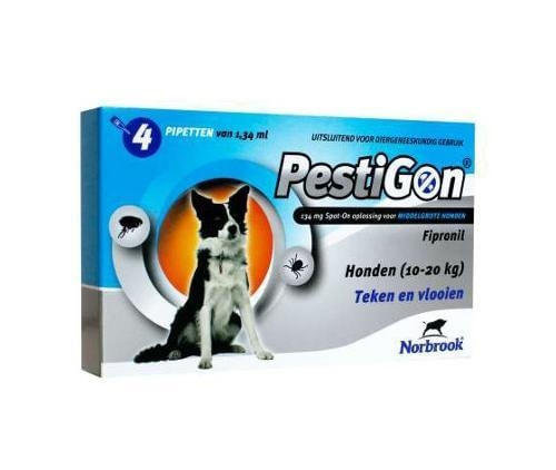 Pestigon Dog M, 10-20 kg, 4 pipete